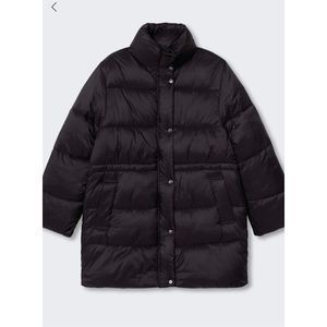 Mango Adjustable Padded Anorak in Black Size M